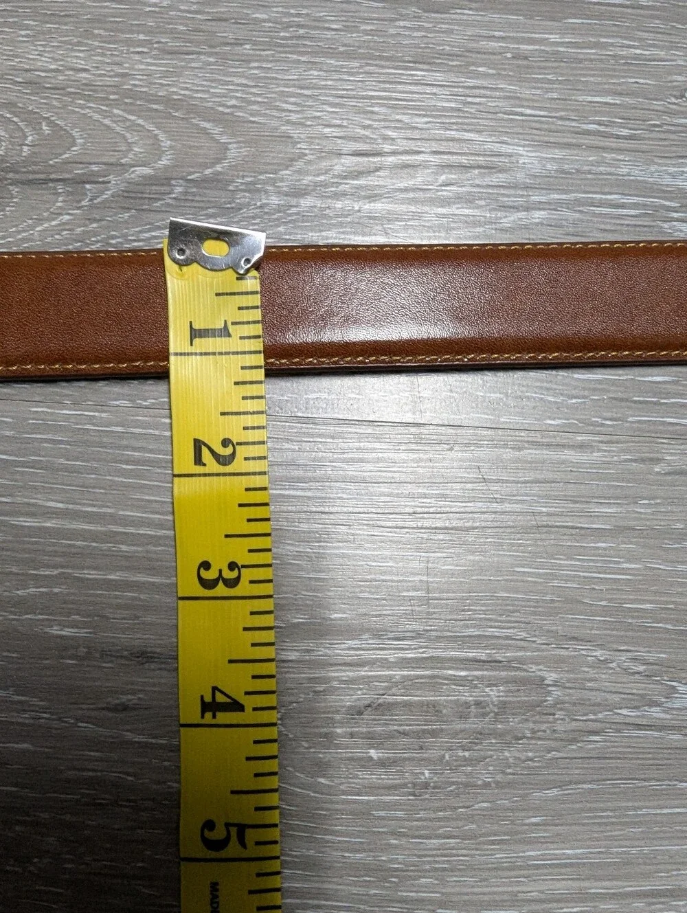 Trafalgar Mens Leather Belt Size 36 Brown Gold Buckle